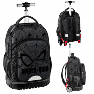 SPIDERMAN ŠKOLSKÝ BATOH NA KOLESÁCH SPIDER MAN VEĽKÝ ČIERNY PEVNÝ